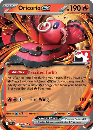 Oricorio ex (018/094) [Prize Pack Series Cards] Holofoil - Double Rare