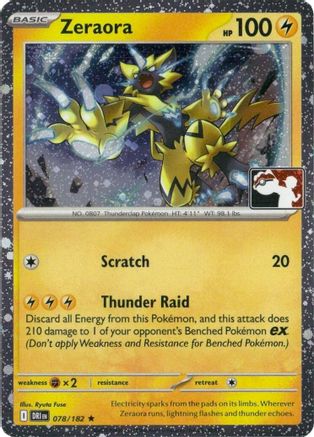 Zeraora (Cosmos Holo) (078/182) [Prize Pack Series Cards] Holofoil - Rare