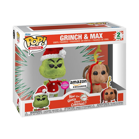 Grinch & Max - How The Grinch Stole Christmas 2 Pack (Flocked) (Amazon Exclusive)