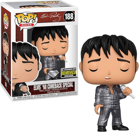 Elvis '68 Comeback Special #188 (Diamond Collection) (Entertainment Earth Exclusive) - Pop! Rocks Elvis Presley