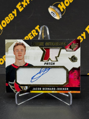 Jacob Bernard-Docker Rookie Auto Patch 25/35 - Ottawa Senators 2021-22 SPx Hockey
