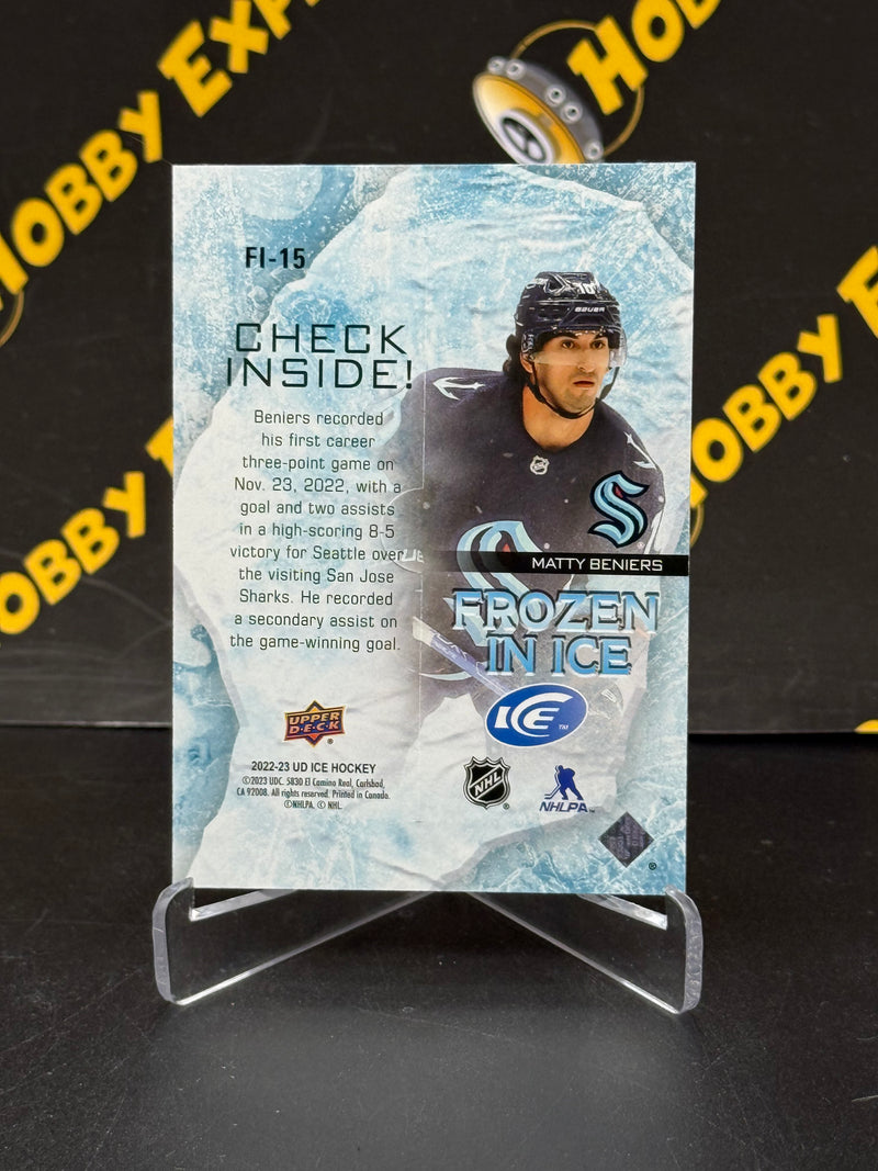 Matty Beniers Frozen in Ice - Seattle Kraken 2022-23 Ice