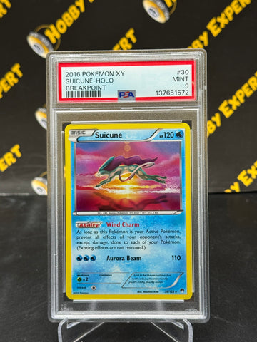 Suicune #30 - Breakpoint Holo Rare - PSA 9
