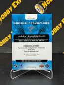 Jimmy Snuggerud Rookie Team Logo Jumbos - St. Louis Blues 2025-26 Black Diamond