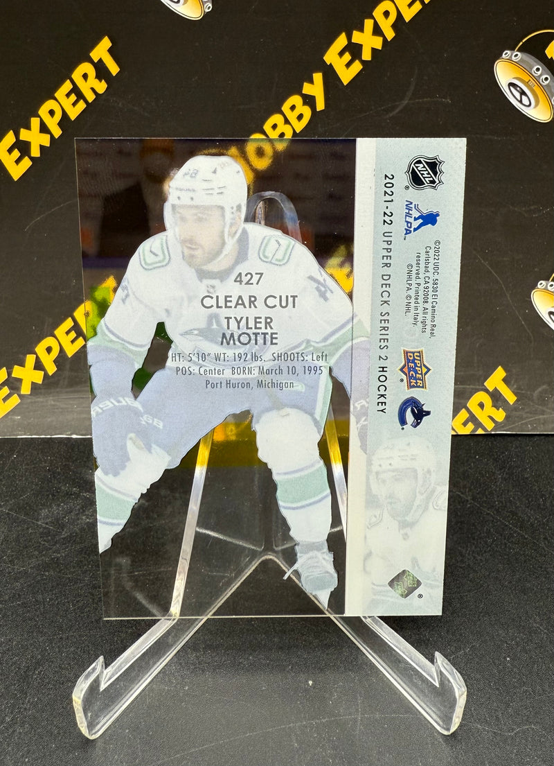 Tyler Motte Base Clear Cut UD Exclusives - Vancouver Canucks