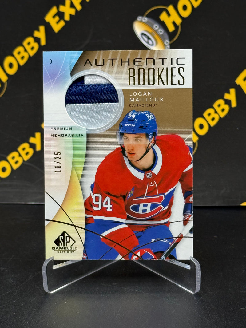 Logan Mailloux Authentic Rookies Patch 10/25 - Montreal Canadiens 2024-25 SP Game Used