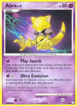 Abra (069/123) [Mysterious Treasures] Reverse Holofoil - Common