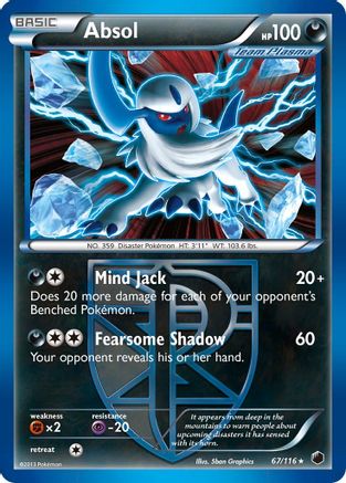 Absol (Team Plasma) (67/116) [Plasma Freeze] Holofoil - Holo Rare