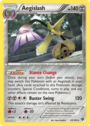 Aegislash (85/146) [XY Base Set] Reverse Holofoil - Rare
