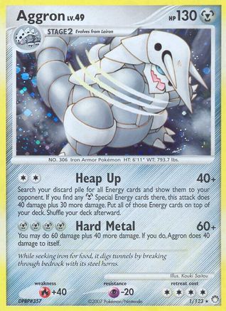 Aggron (1/123) [Mysterious Treasures] Holofoil - Holo Rare