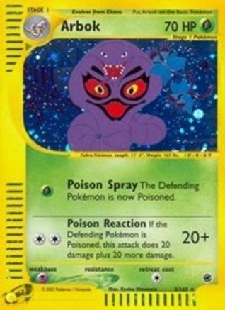 Arbok (3/165) [Expedition] Reverse Holofoil - Holo Rare