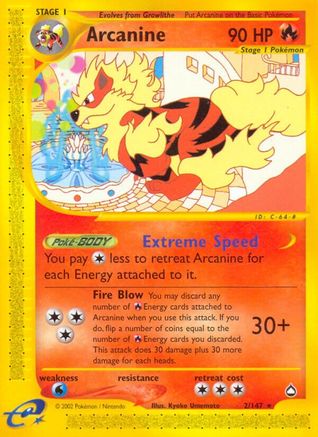 Arcanine (2/147) [Aquapolis] Reverse Holofoil - Rare