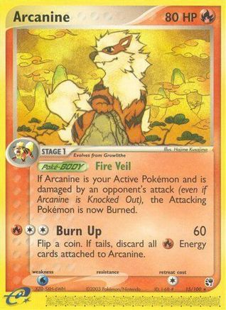 Arcanine (015/100) [Sandstorm] Reverse Holofoil - Rare