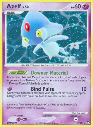 Azelf (004/123) [Mysterious Treasures] Reverse Holofoil - Holo Rare