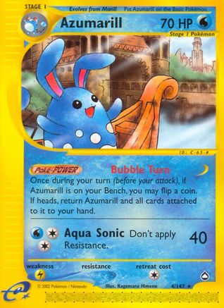 Azumarill (4/147) [Aquapolis] Reverse Holofoil - Rare