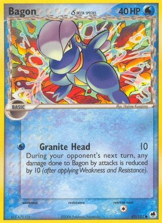 Bagon (Delta Species) (043/101) [Dragon Frontiers] Reverse Holofoil - Common