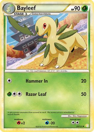 Bayleef (035/123) [HeartGold SoulSilver] Reverse Holofoil - Uncommon