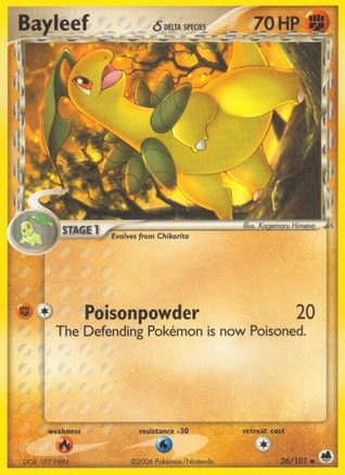 Bayleef (Delta Species) (026/101) [Dragon Frontiers] Reverse Holofoil - Uncommon