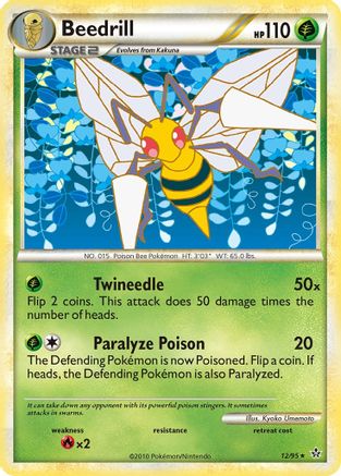Beedrill (12/95) [Unleashed] Reverse Holofoil - Rare