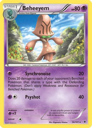 Beheeyem (56/101) [Noble Victories] Reverse Holofoil - Rare