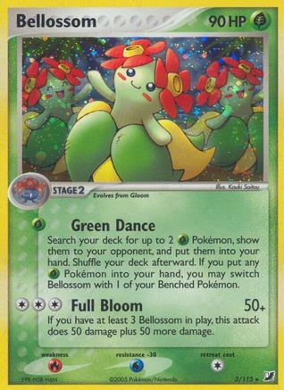 Bellossom (3/115) [Unseen Forces] Reverse Holofoil - Holo Rare