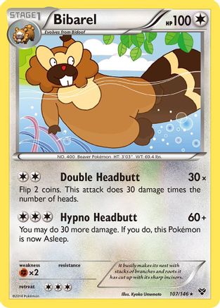 Bibarel (107/146) [XY Base Set] Reverse Holofoil - Rare