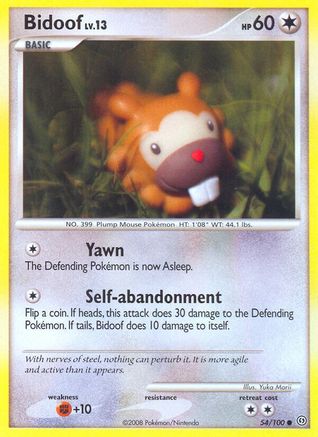 Bidoof (054/100) [Stormfront] Reverse Holofoil - Common