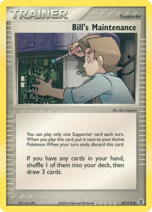 Bill's Maintenance (87/112) [FireRed & LeafGreen] Reverse Holofoil - Uncommon