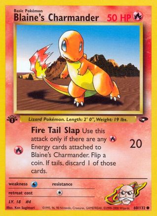 Blaine's Charmander (060/132) [Gym Challenge] 1st Edition - Common