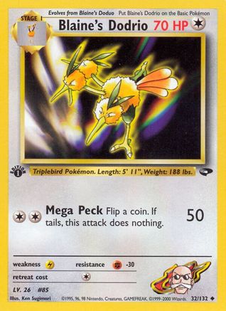 Blaine's Dodrio (032/132) [Gym Challenge] 1st Edition - Uncommon