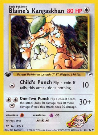 Blaine's Kangaskhan (036/132) [Gym Heroes] 1st Edition - Uncommon