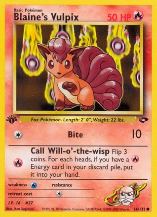 Blaine's Vulpix (066/132) [Gym Challenge] 1st Edition - Common