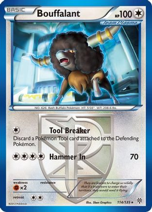 Bouffalant (Team Plasma) (114/135) [Plasma Storm] Reverse Holofoil - Rare