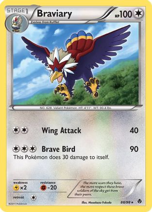 Braviary (88/98) [Emerging Powers] Reverse Holofoil - Holo Rare