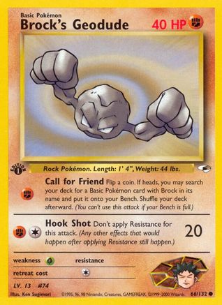 Brock's Geodude (066/132) [Gym Heroes] 1st Edition - Common