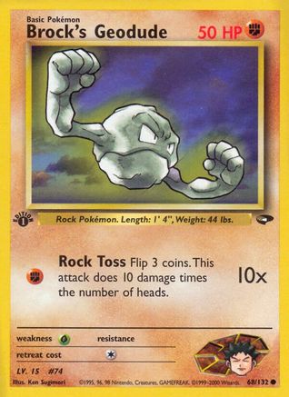 Brock's Geodude (068/132) [Gym Challenge] 1st Edition - Common