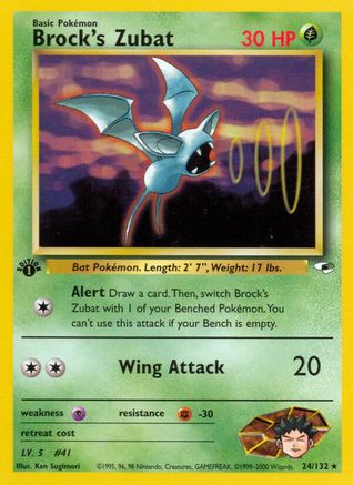 Brock's Zubat (024/132) [Gym Heroes] 1st Edition - Rare