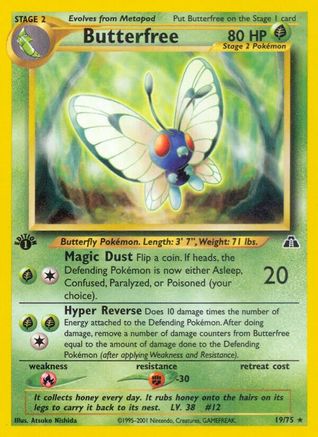 Butterfree (019/75) [Neo Discovery] 1st Edition - Rare