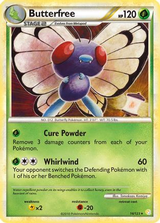Butterfree (016/123) [HeartGold SoulSilver] - Rare