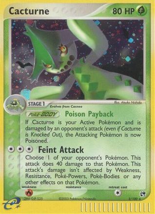 Cacturne (2/100) [Sandstorm] Holofoil - Holo Rare