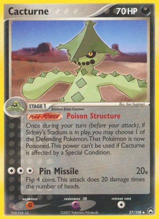 Cacturne (27/108) [Power Keepers] Reverse Holofoil - Uncommon