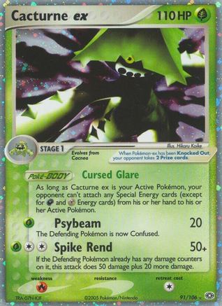 Cacturne ex (91/106) [Emerald] - Ultra Rare