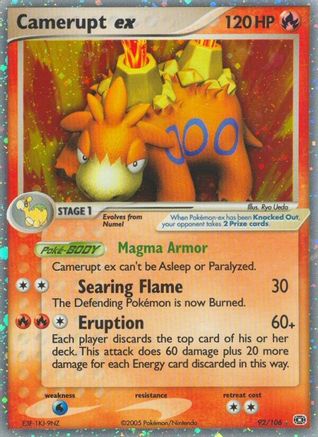 Camerupt ex (92/106) [Emerald] - Ultra Rare