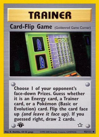Card-Flip Game (Goldenrod Game Corner) (092/111) [Neo Genesis] 1st Edition - Uncommon