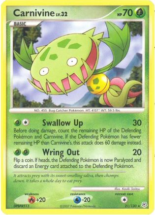 Carnivine (21/130) [Diamond and Pearl] Reverse Holofoil - Rare