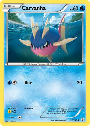 Carvanha (32/135) [Plasma Storm] - Common