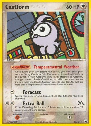Castform (30/101) [Hidden Legends] Reverse Holofoil - Uncommon