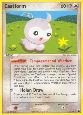 Castform (034/113) [Delta Species] Reverse Holofoil - Uncommon