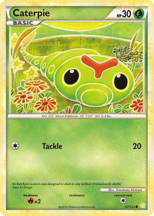 Caterpie (057/123) [HeartGold SoulSilver] Reverse Holofoil - Common