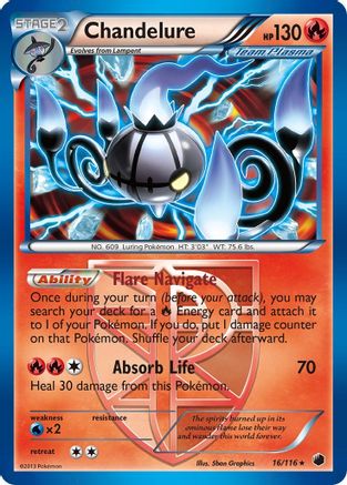 Chandelure (Team Plasma) (16/116) [Plasma Freeze] Holofoil - Holo Rare